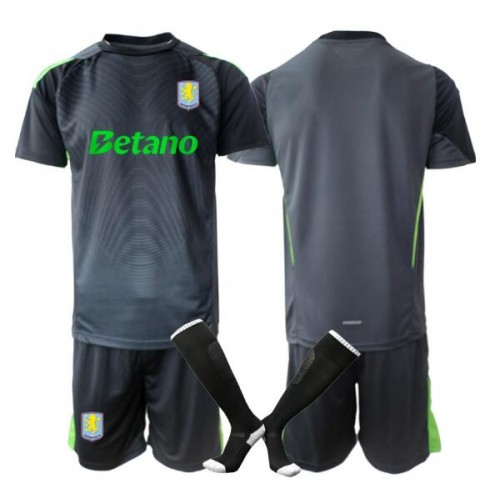 Aston Villa Brankářské Dětské Domácí Dres 2025-26 Krátký Rukáv (+ trenýrky)
