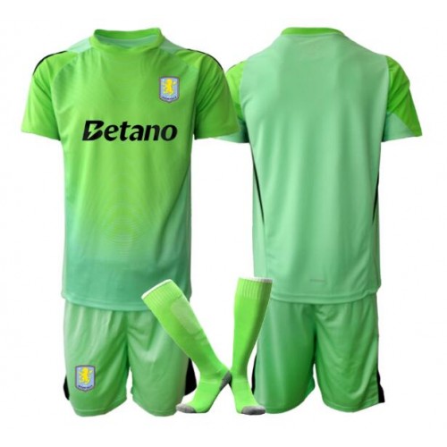 Aston Villa Brankářské Dětské Venkovní Dres 2025-26 Krátký Rukáv (+ trenýrky)
