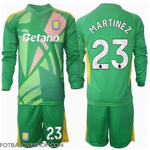 Aston Villa Emiliano Martinez #23 Brankářské Dětské Domácí Dres 2024-25 Dlouhý Rukáv (+ trenýrky)