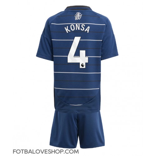 Aston Villa Ezri Konsa #4 Dětské Alternativní Dres 2024-25 Krátký Rukáv (+ trenýrky)