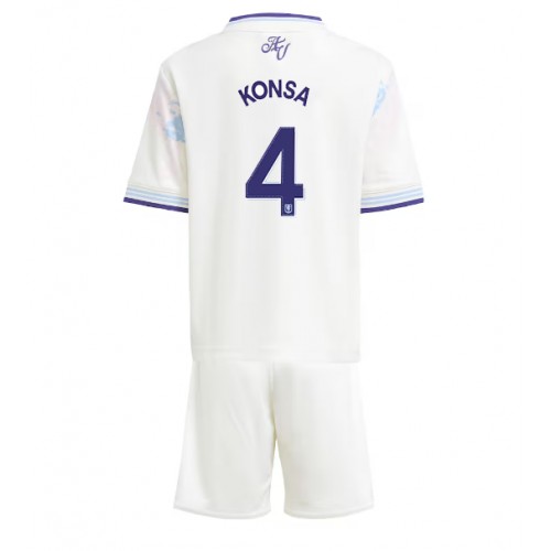 Aston Villa Ezri Konsa #4 Dětské Alternativní Dres 2025-26 Krátký Rukáv (+ trenýrky)