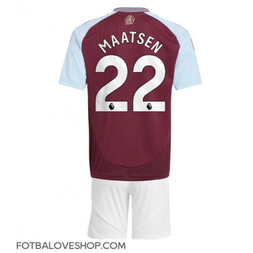 Aston Villa Ian Maatsen #22 Dětské Domácí Dres 2024-25 Krátký Rukáv (+ trenýrky)