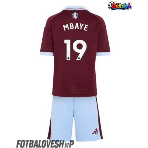 Aston Villa Ibrahim Mbaye #19 Dětské Domácí Dres 2026-27 Krátký Rukáv (+ trenýrky)