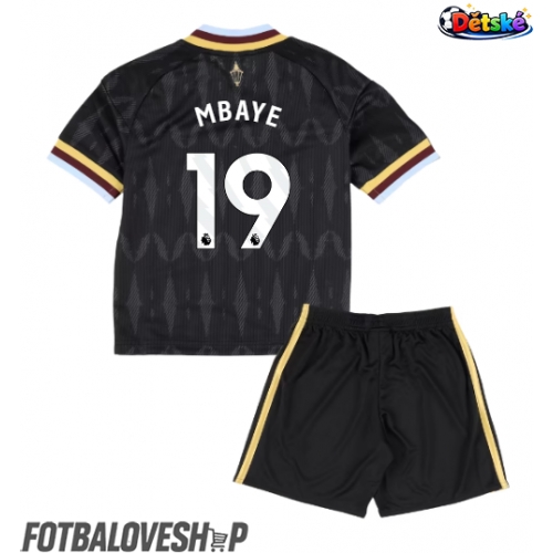 Aston Villa Ibrahim Mbaye #19 Dětské Venkovní Dres 2026-27 Krátký Rukáv (+ trenýrky)