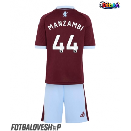 Aston Villa Johan Manzambi #44 Dětské Domácí Dres 2026-27 Krátký Rukáv (+ trenýrky)