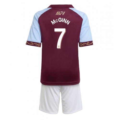 Aston Villa John McGinn #7 Dětské Domácí Dres 2025-26 Krátký Rukáv (+ trenýrky)