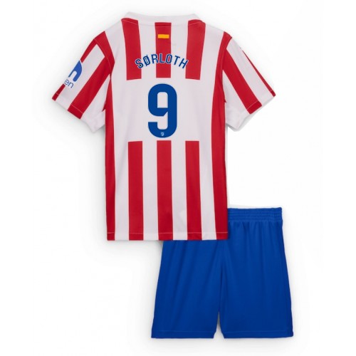 Atletico Madrid Alexander Sorloth #9 Dětské Domácí Dres 2025-26 Krátký Rukáv (+ trenýrky)