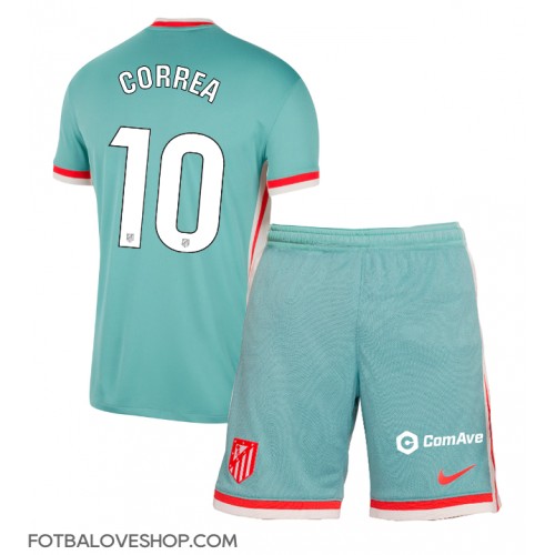 Atletico Madrid Angel Correa #10 Dětské Venkovní Dres 2024-25 Krátký Rukáv (+ trenýrky)