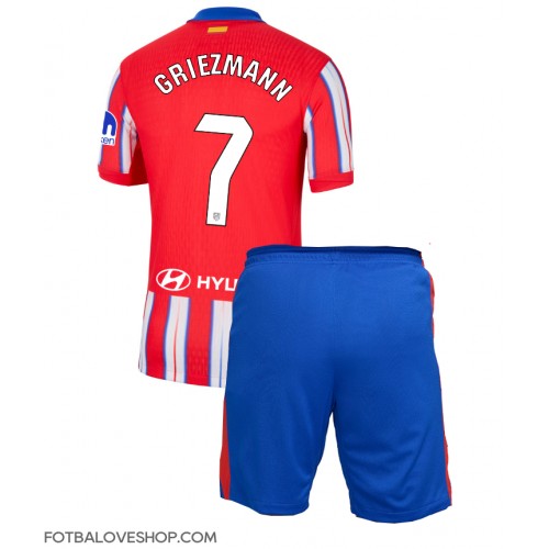 Atletico Madrid Antoine Griezmann #7 Dětské Domácí Dres 2024-25 Krátký Rukáv (+ trenýrky)