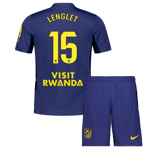Atletico Madrid Clement Lenglet #15 Dětské Venkovní Dres 2025-26 Krátký Rukáv (+ trenýrky)