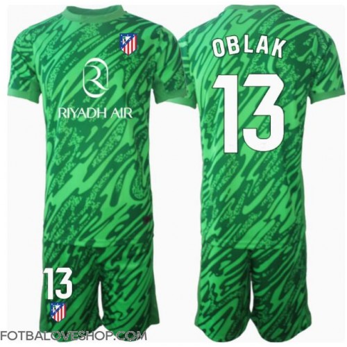 Atletico Madrid Jan Oblak #13 Brankářské Dětské Venkovní Dres 2024-25 Krátký Rukáv (+ trenýrky)