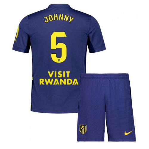 Atletico Madrid Johnny Cardoso #5 Dětské Venkovní Dres 2025-26 Krátký Rukáv (+ trenýrky)