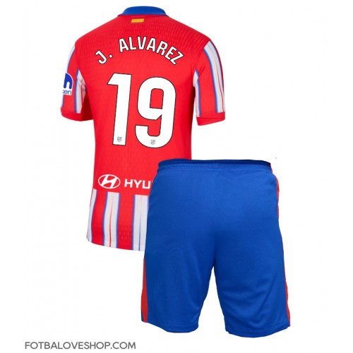 Atletico Madrid Julian Alvarez #19 Dětské Domácí Dres 2024-25 Krátký Rukáv (+ trenýrky)