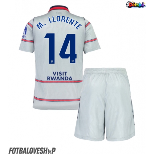Atletico Madrid Marcos Llorente #14 Dětské Alternativní Dres 2026-27 Krátký Rukáv (+ trenýrky)