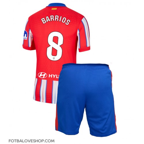 Atletico Madrid Pablo Barrios #8 Dětské Domácí Dres 2024-25 Krátký Rukáv (+ trenýrky)