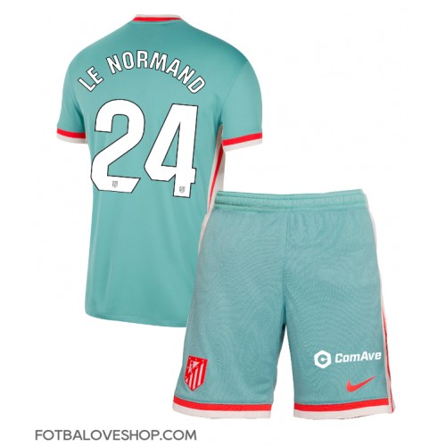 Atletico Madrid Robin Le Normand #24 Dětské Venkovní Dres 2024-25 Krátký Rukáv (+ trenýrky)