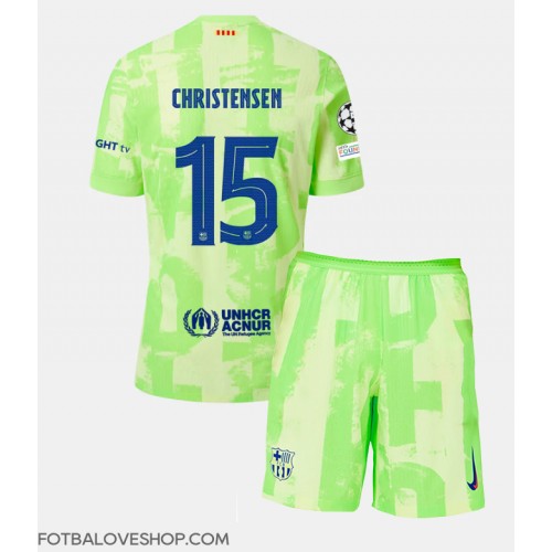 Barcelona Andreas Christensen #15 Dětské Alternativní Dres 2024-25 Krátký Rukáv (+ trenýrky)