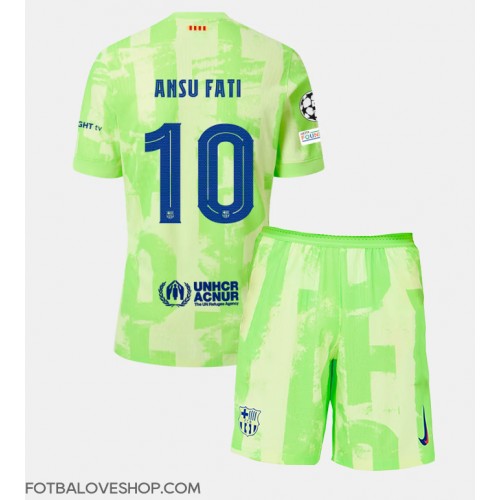 Barcelona Ansu Fati #10 Dětské Alternativní Dres 2024-25 Krátký Rukáv (+ trenýrky)