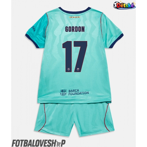 Barcelona Anthony Gordon #17 Dětské Alternativní Dres 2026-27 Krátký Rukáv (+ trenýrky)