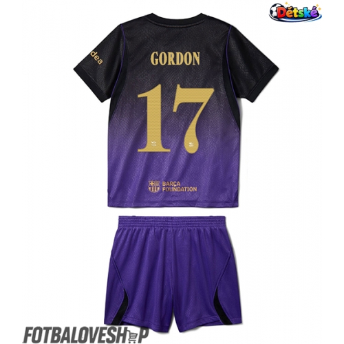 Barcelona Anthony Gordon #17 Dětské Venkovní Dres 2026-27 Krátký Rukáv (+ trenýrky)