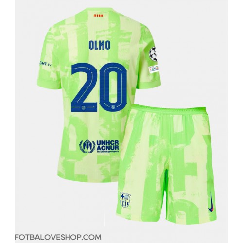 Barcelona Dani Olmo #20 Dětské Alternativní Dres 2024-25 Krátký Rukáv (+ trenýrky)