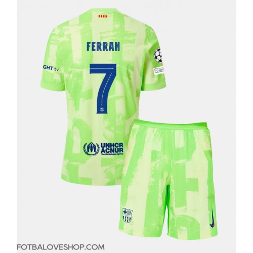 Barcelona Ferran Torres #7 Dětské Alternativní Dres 2024-25 Krátký Rukáv (+ trenýrky)