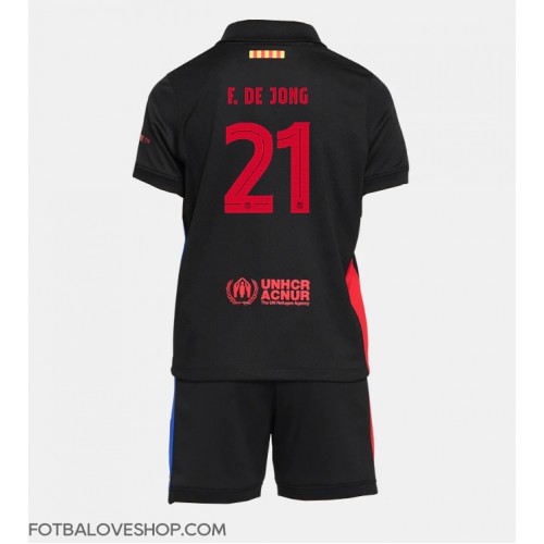 Barcelona Frenkie de Jong #21 Dětské Venkovní Dres 2024-25 Krátký Rukáv (+ trenýrky)