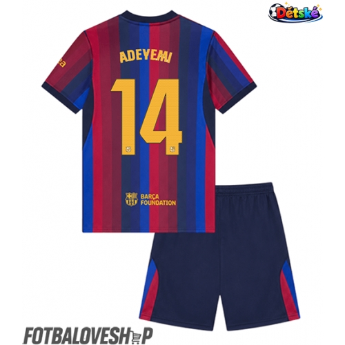 Barcelona Karim Adeyemi #14 Dětské Domácí Dres 2026-27 Krátký Rukáv (+ trenýrky)