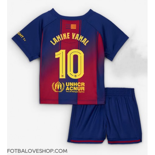 Barcelona Lamine Yamal #10 Dětské Domácí Dres 2025-26 Krátký Rukáv (+ trenýrky)