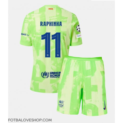 Barcelona Raphinha Belloli #11 Dětské Alternativní Dres 2024-25 Krátký Rukáv (+ trenýrky)