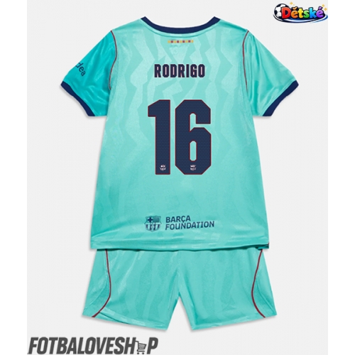 Barcelona Rodri Hernandez #16 Dětské Alternativní Dres 2026-27 Krátký Rukáv (+ trenýrky)