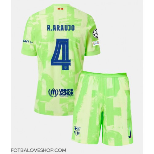 Barcelona Ronald Araujo #4 Dětské Alternativní Dres 2024-25 Krátký Rukáv (+ trenýrky)