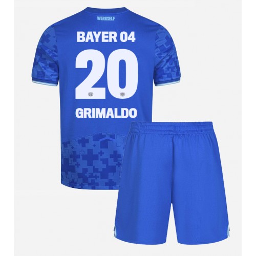 Bayer Leverkusen Alejandro Grimaldo #20 Dětské Alternativní Dres 2025-26 Krátký Rukáv (+ trenýrky)
