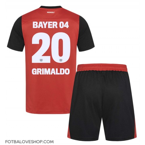 Bayer Leverkusen Alejandro Grimaldo #20 Dětské Domácí Dres 2024-25 Krátký Rukáv (+ trenýrky)