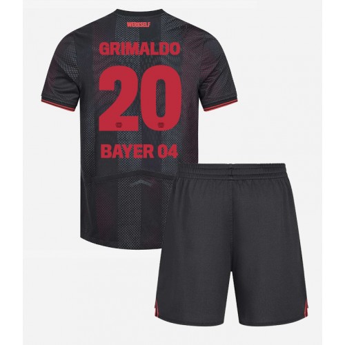 Bayer Leverkusen Alejandro Grimaldo #20 Dětské Domácí Dres 2025-26 Krátký Rukáv (+ trenýrky)