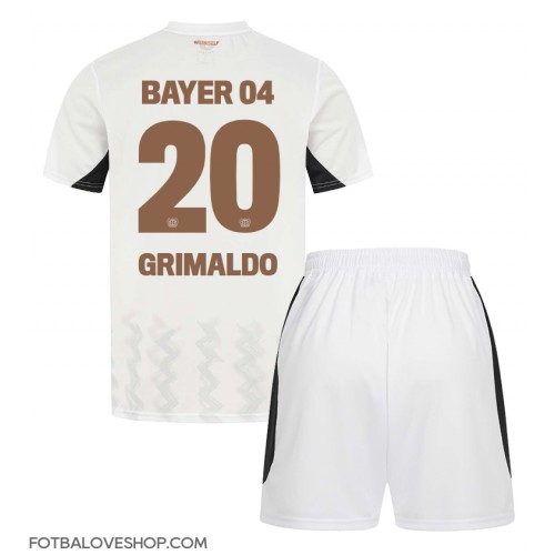 Bayer Leverkusen Alejandro Grimaldo #20 Dětské Venkovní Dres 2024-25 Krátký Rukáv (+ trenýrky)