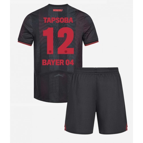 Bayer Leverkusen Edmond Tapsoba #12 Dětské Domácí Dres 2025-26 Krátký Rukáv (+ trenýrky)