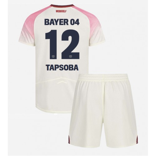 Bayer Leverkusen Edmond Tapsoba #12 Dětské Venkovní Dres 2025-26 Krátký Rukáv (+ trenýrky)