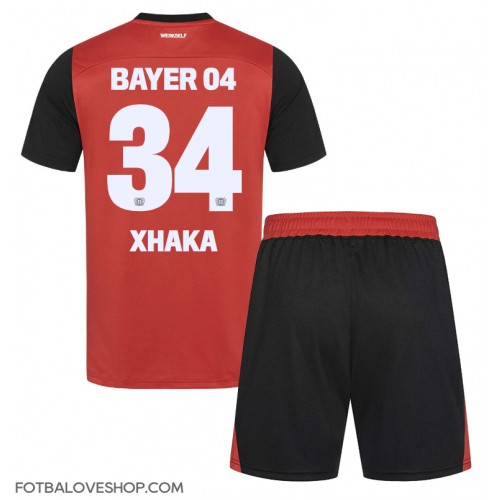 Bayer Leverkusen Granit Xhaka #34 Dětské Domácí Dres 2024-25 Krátký Rukáv (+ trenýrky)