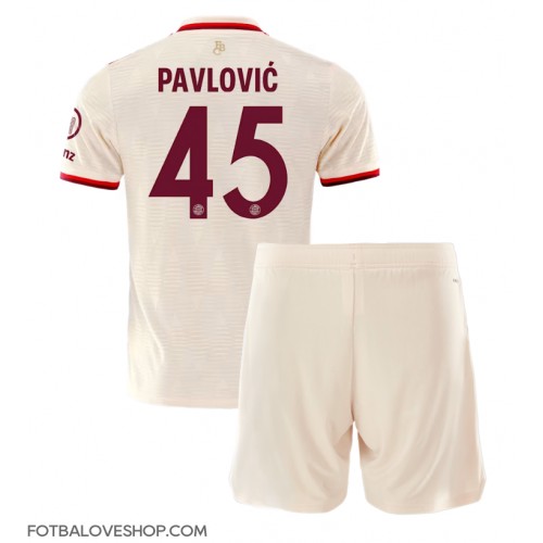 Bayern Munich Aleksandar Pavlovic #45 Dětské Alternativní Dres 2024-25 Krátký Rukáv (+ trenýrky)