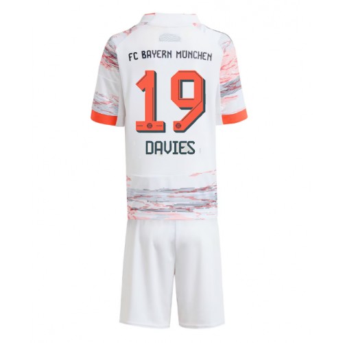 Bayern Munich Alphonso Davies #19 Dětské Venkovní Dres 2025-26 Krátký Rukáv (+ trenýrky)
