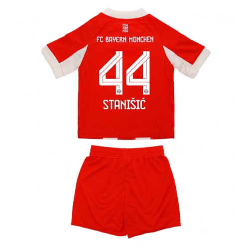 Bayern Munich Josip Stanisic #44 Dětské Domácí Dres 2025-26 Krátký Rukáv (+ trenýrky)