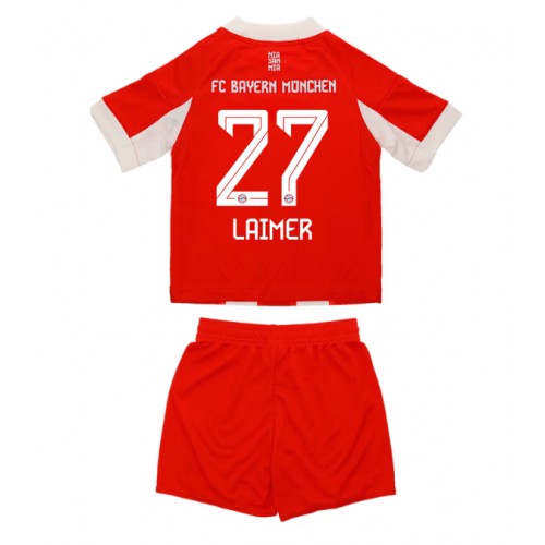 Bayern Munich Konrad Laimer #27 Dětské Domácí Dres 2025-26 Krátký Rukáv (+ trenýrky)