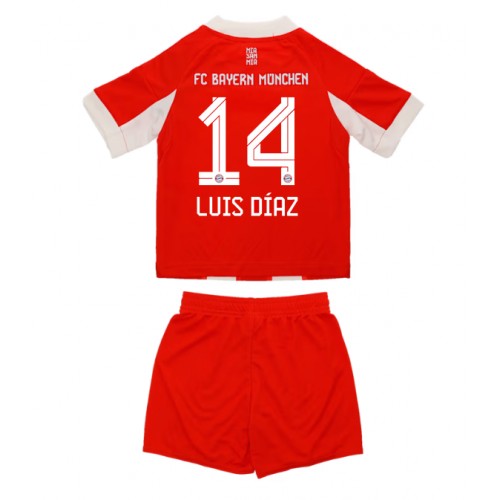 Bayern Munich Luis Diaz #14 Dětské Domácí Dres 2025-26 Krátký Rukáv (+ trenýrky)