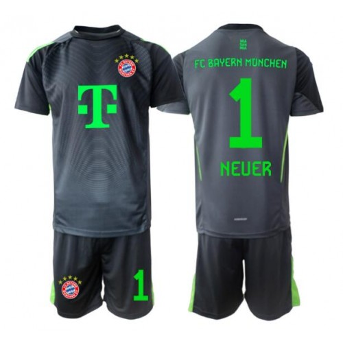 Bayern Munich Manuel Neuer #1 Brankářské Dětské Venkovní Dres 2025-26 Krátký Rukáv (+ trenýrky)