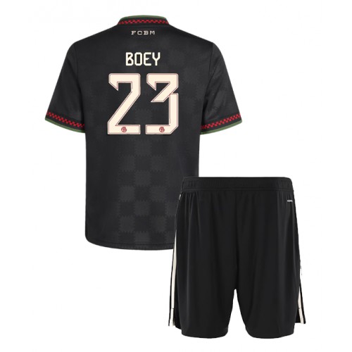 Bayern Munich Sacha Boey #23 Dětské Alternativní Dres 2025-26 Krátký Rukáv (+ trenýrky)