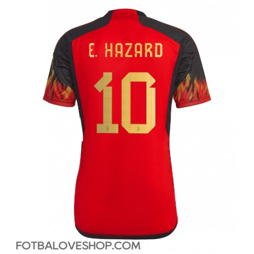 Belgie Eden Hazard #10 Domácí Dres MS 2022 Krátký Rukáv
