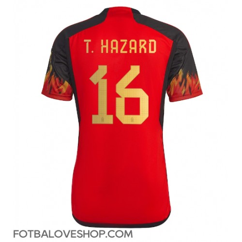 Belgie Thorgan Hazard #16 Domácí Dres MS 2022 Krátký Rukáv