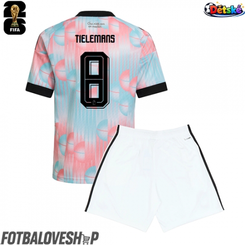 Belgie Youri Tielemans #8 Dětské Venkovní Dres MS 2026 Krátký Rukáv (+ trenýrky)