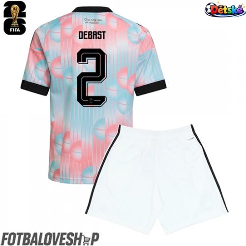 Belgie Zeno Debast #2 Dětské Venkovní Dres MS 2026 Krátký Rukáv (+ trenýrky)